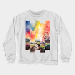 watercolor scenery Crewneck Sweatshirt